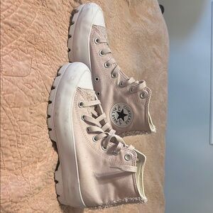 Converse High-Top Sneakers in Light Pink